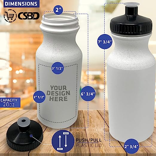 CSBD 20oz Sports Water Bottles