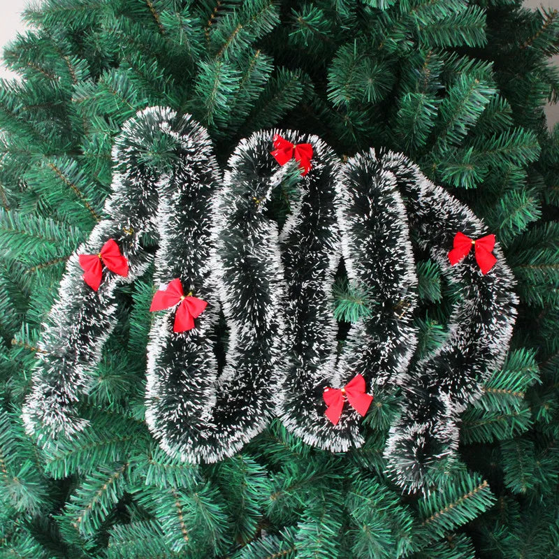 2M Christmas Garland Home Party Wall Door Decor Christmas Tree Ornaments For Stair Fireplace Xmas Decoration Party Supplies